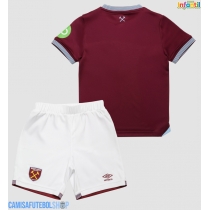 Camisa de time de futebol West Ham United Replicas 1º Equipamento Infantil 2025-26 Manga Curta (+ Calças curtas)